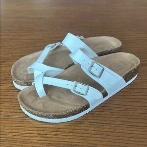 Time and Tru White Sandals